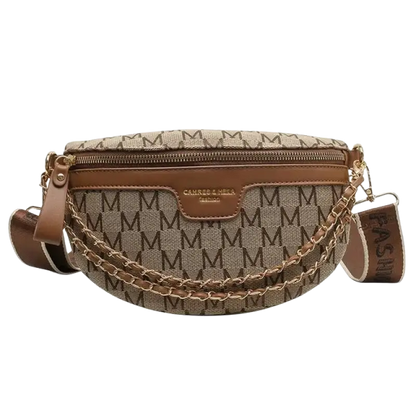 Thick Chain Women's Waist Bag Fanny Pack Fashion Shoulder Crossbody Chest Bags Female Belt Bag Crocodile Shoulder Bag - laurichshop