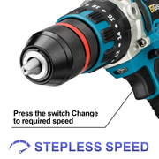 Brush-less Electric Impact Drill Ice Breaking Fishing Cordless Screwdriver