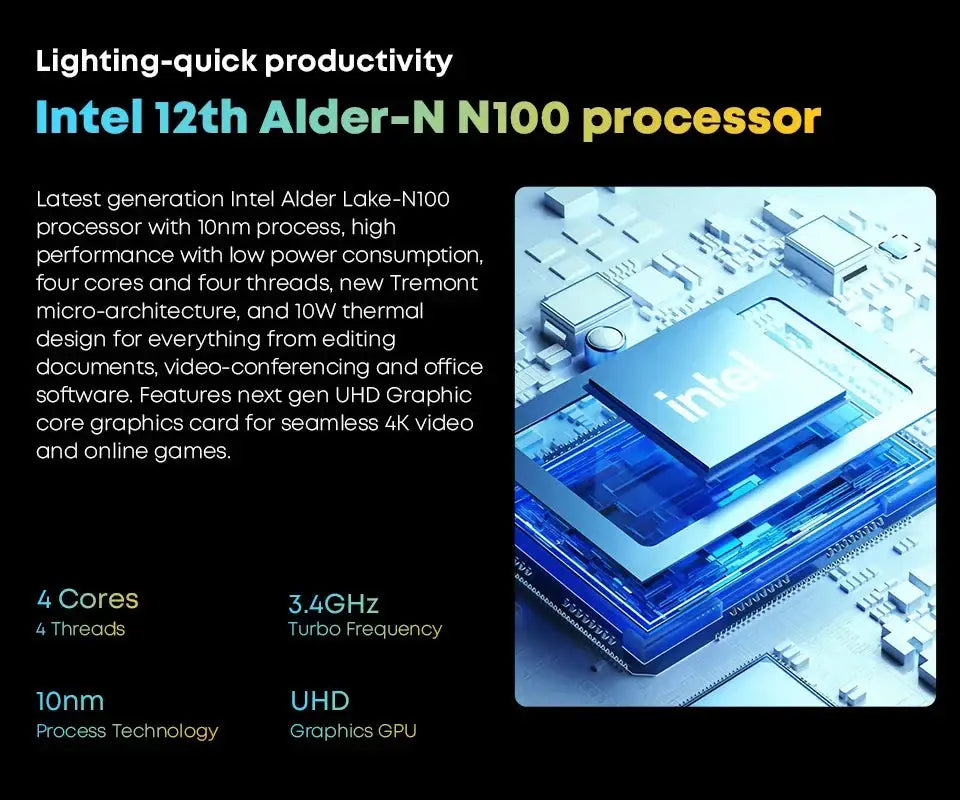 Chuwi 360° MiniBook X Laptop 2-in-1 Yoga Mode Intel N100 N5100 10.51 Inch laurichshop