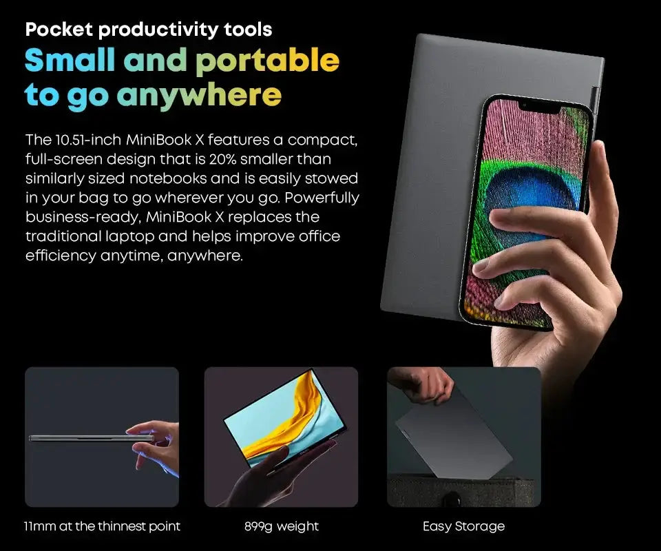 Chuwi 360° MiniBook X Laptop 2-in-1 Yoga Mode Intel N100 N5100 10.51 Inch laurichshop