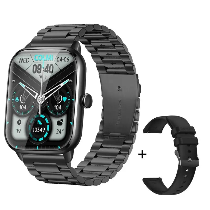 COLMI C61 Smartwatch 1.9 inch - Black Steel Strap