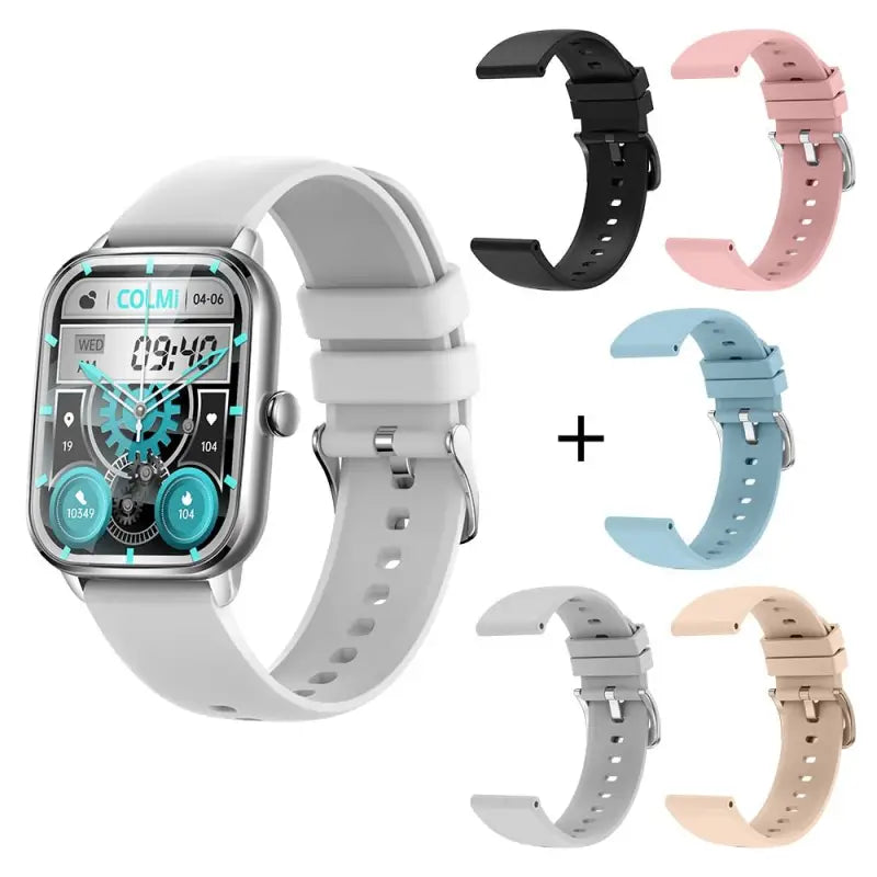 COLMI C61 Smartwatch 1.9 inch - Silver With 5 Strap