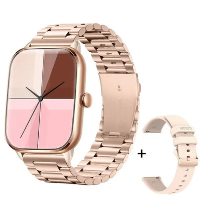 COLMI C61 Smartwatch 1.9 inch - Gold Steel Strap