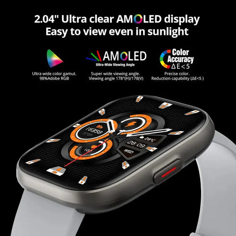 COLMI P68 Smartwatch 2.04'' AMOLED Screen - laurichshop