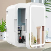 Cooseon 4 L Mini Mirror Fridge Beauty Makeup Skincare Refrigerator AC/DC