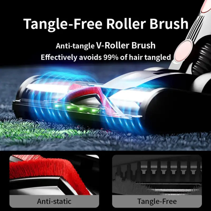 Aspirapolvere senza fili Cotiar con display LED della capacità per la rimozione di peli di pavimenti/tappeti e animali domestici