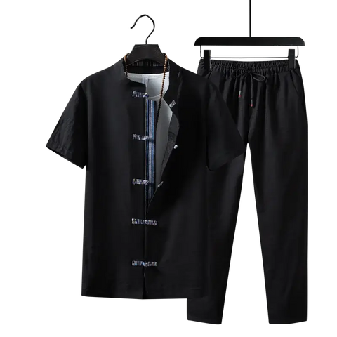 Cotton linen Male Fashion trousers and shirts full size M-XXL - Men Clothing