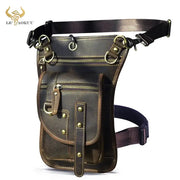 Crazy Horse Leather Design Men Small Messenger Fashion Bag