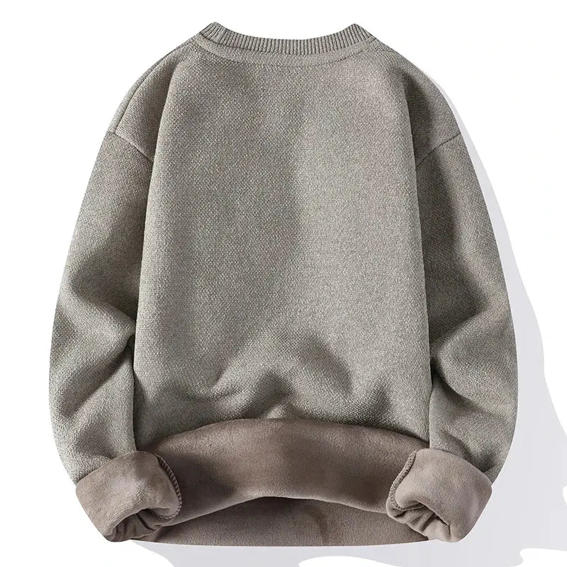 Men’s Plush and Thick Sweater Loose and Casual Korean Version