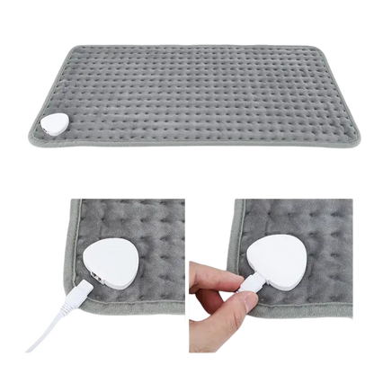 Gray textured bath mat with suction cup, complementing a Dark Grey Electric Heating Blanket