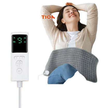 Dark grey Electric Heating Blanket with digital timer control and 4 timing settings