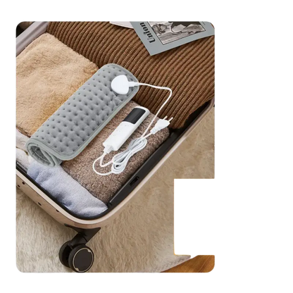 Dark grey electric heating blanket with USB power connection for sofa bed warmth