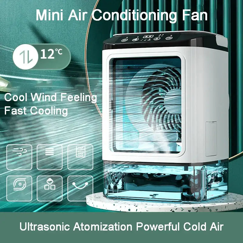 Desktop Air Conditioner Portable Fan Dual Spray Ultrasonic Automation