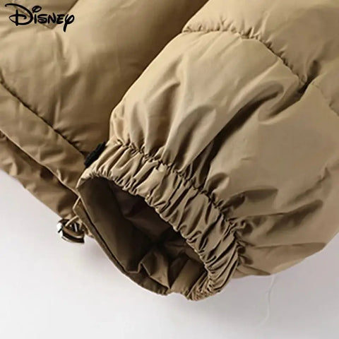 Disney New Arrival Brand Clothing Top Fashion Mickey Mouse Print Logo Loose Cardigan Winter Coat Casual Cotton-padded Jacket - laurichshop