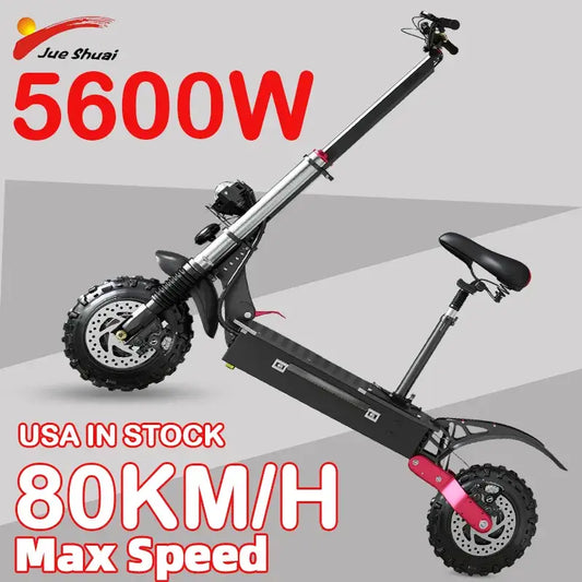 Dual Motor Folding Electric Scooter 60-80km Range Requires Shipping