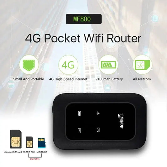 EATPOW 4G Pocket Wifi Router 150Mbps Modem Mobile WiFi Hotspot Wireless Mifi SIM Card Slot - Home