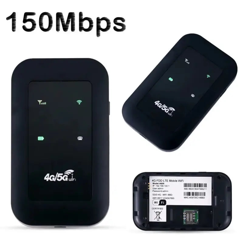 EATPOW 4G Pocket Wifi Router 150Mbps Modem Mobile WiFi Hotspot Wireless Mifi SIM Card Slot - Home