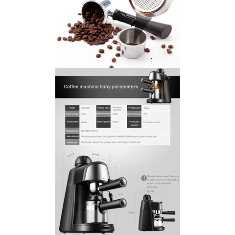 Electric Italian Coffee Machine 5 Bar Professional Espresso Maker 220 V