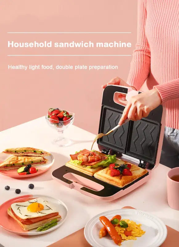 Electric Panini Sandwich Machine Multifunction Baking Pan