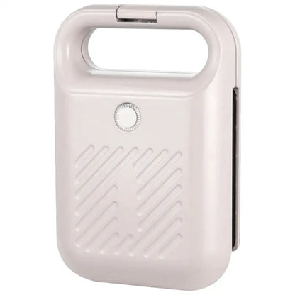 White portable mini waffle maker with handle for Electric Sandwich Maker Panini Press