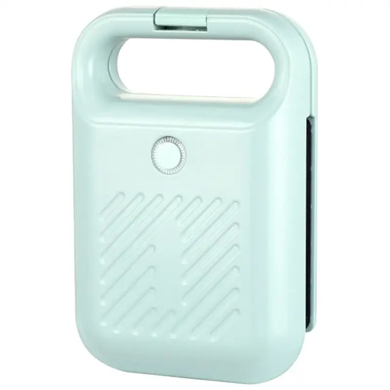 Mint green sandwich maker panini press with non-stick coating for egg omelettes