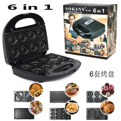 Electric Waffle Maker with Removable Plates Mini Donuts