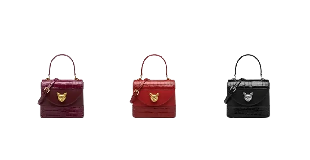 Bafelli Women's New Cross body Crocodile Grain Leather Handbag laurichshop