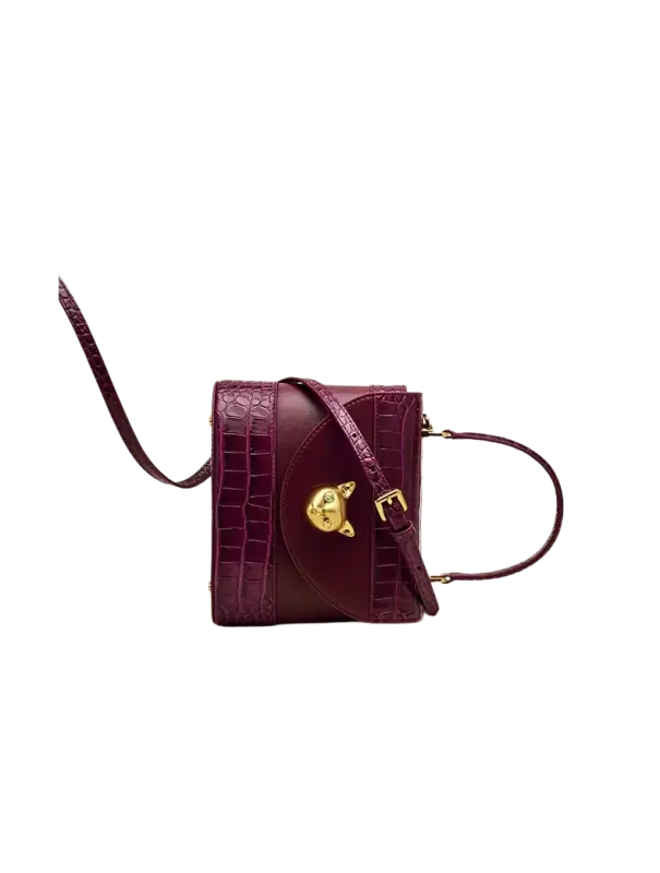 Bafelli Women's New Cross body Crocodile Grain Leather Handbag laurichshop