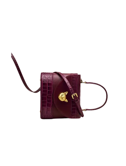 Bafelli Women's New Cross body Crocodile Grain Leather Handbag laurichshop