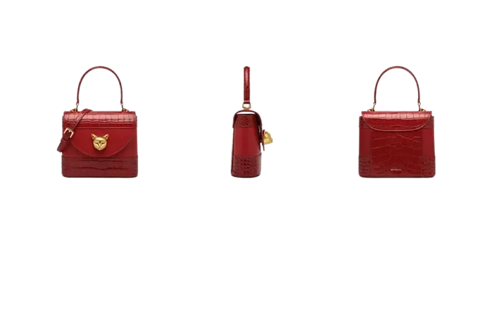 Bafelli Women's New Cross body Crocodile Grain Leather Handbag laurichshop