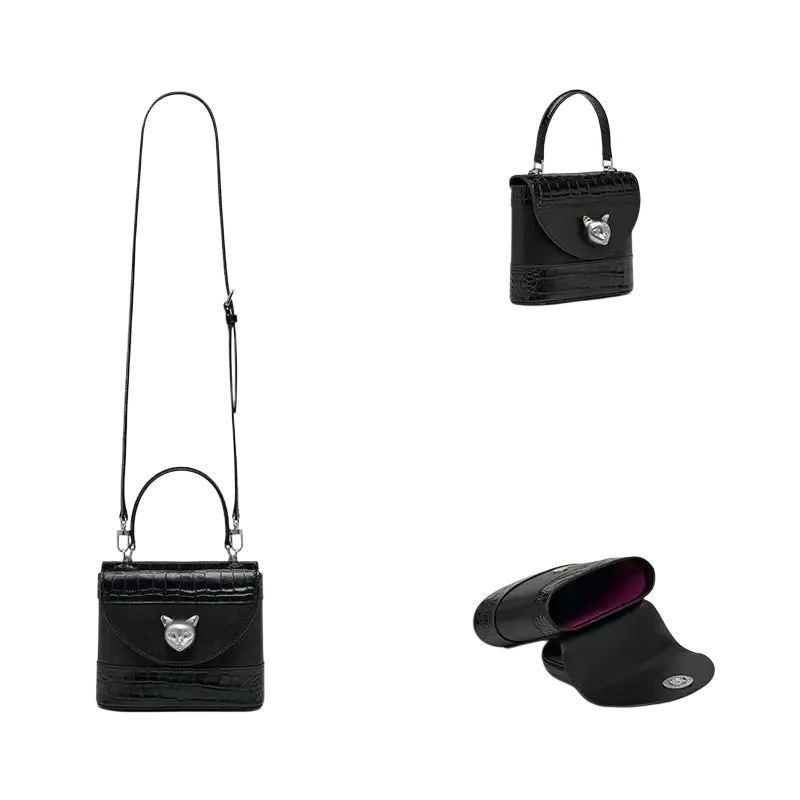 Bafelli Women's New Cross body Crocodile Grain Leather Handbag laurichshop