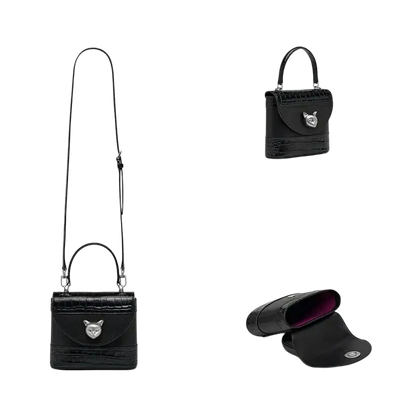 Bafelli Women's New Cross body Crocodile Grain Leather Handbag laurichshop