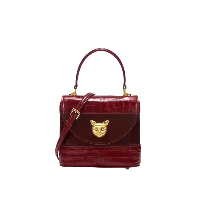 Bafelli Women's New Cross body Crocodile Grain Leather Handbag laurichshop