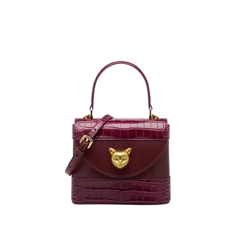 Bafelli Women's New Cross body Crocodile Grain Leather Handbag laurichshop