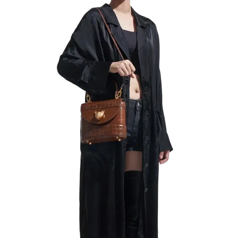 Bafelli Women's New Cross body Crocodile Grain Leather Handbag laurichshop