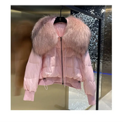 European Version 2023 Winter New Light Luxury All-match Big Fur Collar Loose Women's Long-Sleeved Bread Korean Version Down Jack - laurichshop