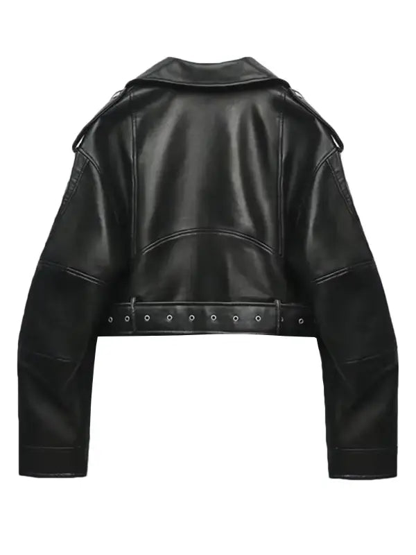 High Street Style Faux Leather Women's Jacket