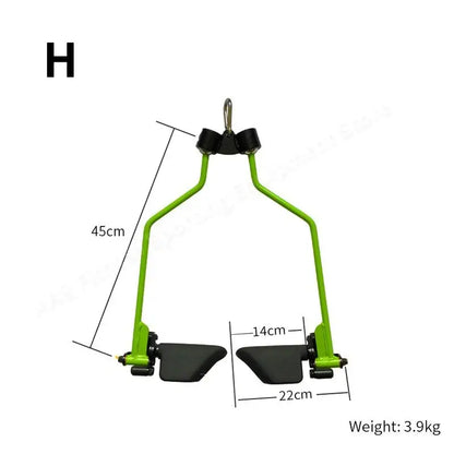 Fitness Lat Pull Down T-Bar Handle Rowing Rotating V-Bar Pulley Cable Machine Attachment Handle Grip Gym Equipment Back Trainer - laurichshop