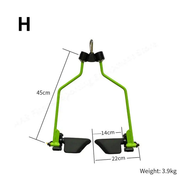 Fitness Lat Pull Down T-Bar Handle Rowing Rotating V-Bar Pulley Cable Machine Attachment Handle Grip Gym Equipment Back Trainer - laurichshop