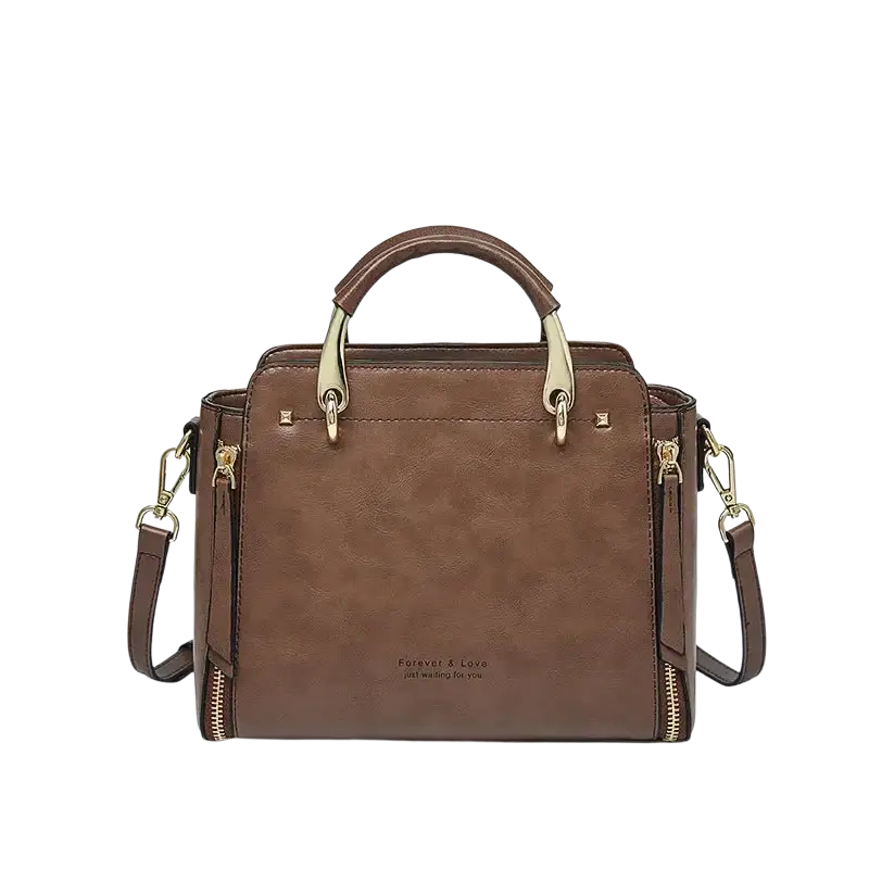 FOXER Split Leather Handbags Women Purse Chic Totes for Female Shoulder Bags Large Capacity Crossbody Bag Stylish Messenger Bag - laurichshop