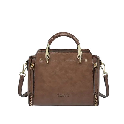 FOXER Split Leather Handbags Women Purse Chic Totes for Female Shoulder Bags Large Capacity Crossbody Bag Stylish Messenger Bag - laurichshop