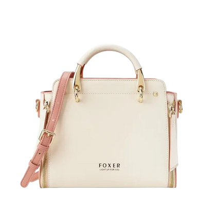 FOXER Split Leather Handbags Women Purse Chic Totes for Female Shoulder Bags Large Capacity Crossbody Bag Stylish Messenger Bag - laurichshop