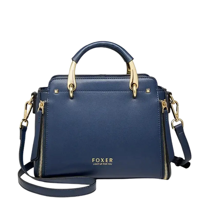 FOXER Split Leather Handbags Women Purse Chic Totes for Female Shoulder Bags Large Capacity Crossbody Bag Stylish Messenger Bag - laurichshop