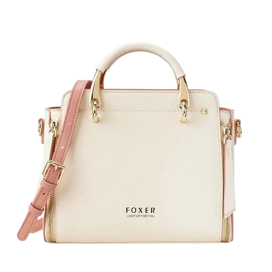 FOXER Split Leather Handbags Women Purse Chic Totes for Female Shoulder Bags Large Capacity Crossbody Bag Stylish Messenger Bag - laurichshop