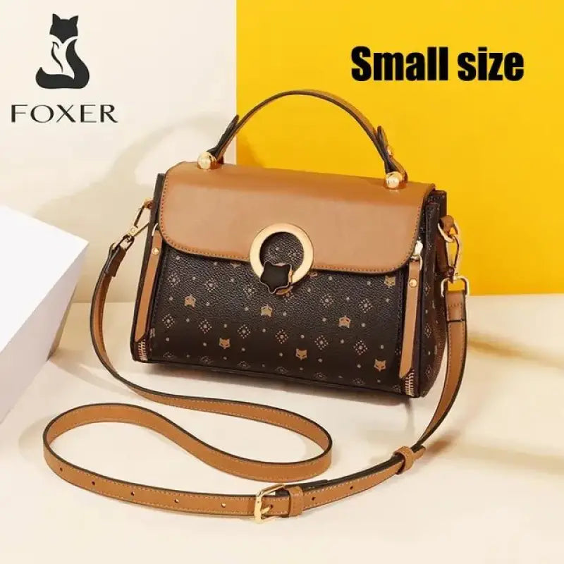 FOXER Women's Bag PVC Leather Vintage Signature Totes Retro Fashion Female Handbag Casual Ladies Travel Shoulder Crossbody Bags - laurichshop