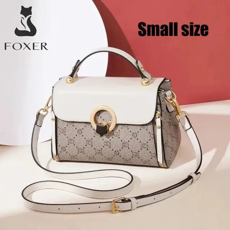 FOXER Women's Bag PVC Leather Vintage Signature Totes Retro Fashion Female Handbag Casual Ladies Travel Shoulder Crossbody Bags - laurichshop