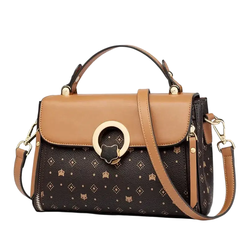 FOXER Women's Bag PVC Leather Vintage Signature Totes Retro Fashion Female Handbag Casual Ladies Travel Shoulder Crossbody Bags - laurichshop