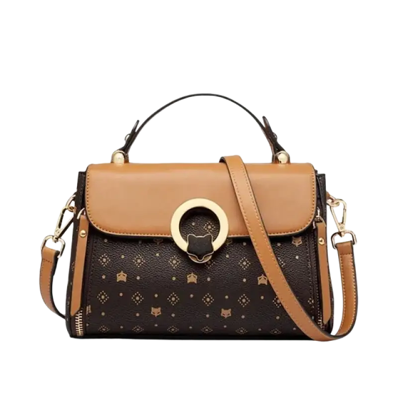 FOXER Women's Bag PVC Leather Vintage Signature Totes Retro Fashion Female Handbag Casual Ladies Travel Shoulder Crossbody Bags - laurichshop