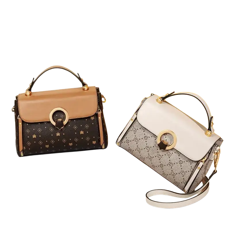 FOXER Women's Bag PVC Leather Vintage Signature Totes Retro Fashion Female Handbag Casual Ladies Travel Shoulder Crossbody Bags - laurichshop