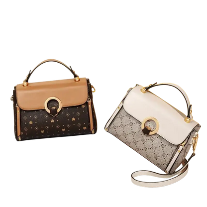 FOXER Women's Bag PVC Leather Vintage Signature Totes Retro Fashion Female Handbag Casual Ladies Travel Shoulder Crossbody Bags - laurichshop